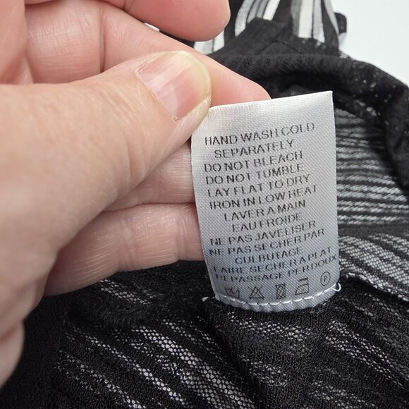 Violet Ruby Shirt Womens Large Sheer Sleeveless Tunic Top Vest Button Black - Picture 9 of 11